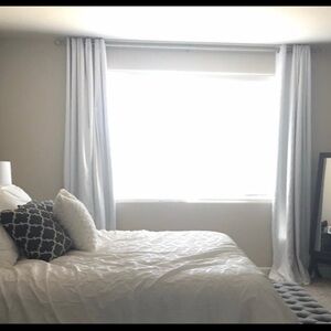 White Blackout curtains set of 2 panels -50x108”